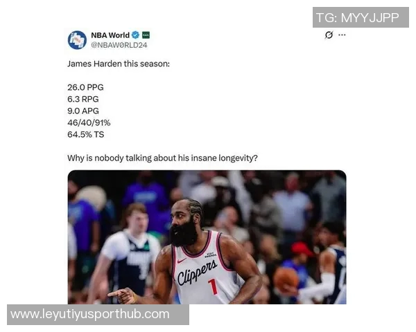 哈登36岁后连创佳绩两场至少35分5板5助成历史第四人追平詹杜库辉煌